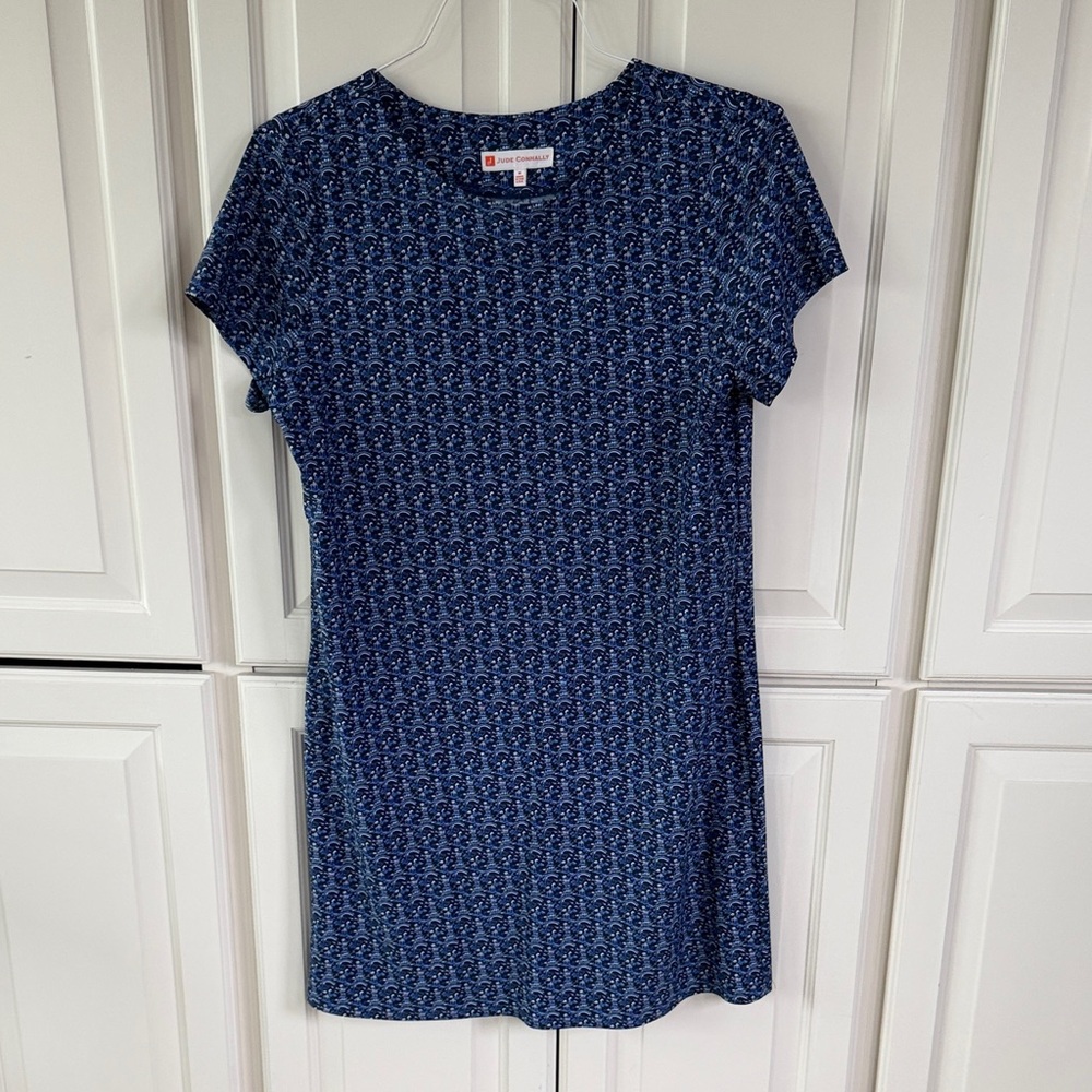 Jude Connally Navy Patterned Mini Dress